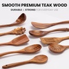 image:imageZulay Kitchen 9Piece Teak Wooden Utensils for Cooking  Natural Teak Utensil Set with Premium Gift Box  NonStick Wooden Spoons for Cooking  Kitchen Gift Set  Comfortable Grip Wooden Utensil Set9