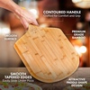 image:imageZulay Kitchen Bamboo Pizza Peel  Medium 12 Wooden Pizza Paddle with Long Handle  EasyGlide Beveled Edge for Baking Transferring amp Serving  Durable Pizza Board for Oven Stone amp GrillMedium 12