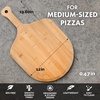 image:imageZulay Kitchen Bamboo Pizza Peel  Medium 12 Wooden Pizza Paddle with Long Handle  EasyGlide Beveled Edge for Baking Transferring amp Serving  Durable Pizza Board for Oven Stone amp GrillMedium 12