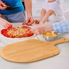 image:imageZulay Kitchen Bamboo Pizza Peel  Medium 12 Wooden Pizza Paddle with Long Handle  EasyGlide Beveled Edge for Baking Transferring amp Serving  Durable Pizza Board for Oven Stone amp GrillMedium 12