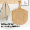 image:imageZulay Kitchen Bamboo Pizza Peel  Medium 12 Wooden Pizza Paddle with Long Handle  EasyGlide Beveled Edge for Baking Transferring amp Serving  Durable Pizza Board for Oven Stone amp GrillMedium 12