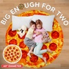 image:imageZulay Kitchen Burrito Tortilla Blanket  Giant DoubleSided Wrap Cover for Adult and Kids  285 GSM Funny Soft Food Quilt  Flannel Round Taco Throw  60 ReversiblePizza