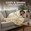 image:imageZulay Kitchen Burrito Tortilla Blanket  Giant DoubleSided Wrap Cover for Adult and Kids  285 GSM Funny Soft Food Quilt  Flannel Round Taco Throw  60 ReversibleBurrito