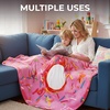 image:imageZulay Kitchen Burrito Tortilla Blanket  Giant DoubleSided Wrap Cover for Adult and Kids  285 GSM Funny Soft Food Quilt  Flannel Round Taco Throw  60 ReversibleDonut