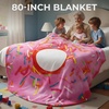 image:imageZulay Kitchen Burrito Tortilla Blanket  Giant DoubleSided Wrap Cover for Adult and Kids  285 GSM Funny Soft Food Quilt  Flannel Round Taco Throw  60 ReversibleDonut