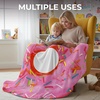 image:imageZulay Kitchen Burrito Tortilla Blanket  Giant DoubleSided Wrap Cover for Adult and Kids  285 GSM Funny Soft Food Quilt  Flannel Round Taco Throw  60 ReversibleDonut