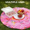 image:imageZulay Kitchen Burrito Tortilla Blanket  Giant DoubleSided Wrap Cover for Adult and Kids  285 GSM Funny Soft Food Quilt  Flannel Round Taco Throw  60 ReversibleDonut