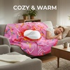 image:imageZulay Kitchen Burrito Tortilla Blanket  Giant DoubleSided Wrap Cover for Adult and Kids  285 GSM Funny Soft Food Quilt  Flannel Round Taco Throw  60 ReversibleDonut