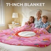 image:imageZulay Kitchen Burrito Tortilla Blanket  Giant DoubleSided Wrap Cover for Adult and Kids  285 GSM Funny Soft Food Quilt  Flannel Round Taco Throw  60 ReversibleDonut