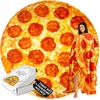 image:imageZulay Kitchen Burrito Tortilla Blanket  Giant DoubleSided Wrap Cover for Adult and Kids  285 GSM Funny Soft Food Quilt  Flannel Round Taco Throw  60 ReversiblePizza