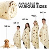 image:imageZulay Kitchen Burrito Tortilla Blanket  Giant DoubleSided Wrap Cover for Adult and Kids  285 GSM Funny Soft Food Quilt  Flannel Round Taco Throw  60 ReversibleTan