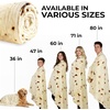 image:imageZulay Kitchen Burrito Tortilla Blanket  Giant DoubleSided Wrap Cover for Adult and Kids  285 GSM Funny Soft Food Quilt  Flannel Round Taco Throw  60 ReversibleBurrito