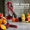 image:imageZulay Kitchen Cast Iron Juicer  Heavy Duty Manual Juicer with Detachable Strainers for Easy Cleaning Orange Juice Press for Citrus Fruits Perfect for Bartenders Juice Lovers amp Health EnthusiastsOriginal  Crimson Red