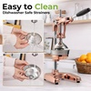 image:imageZulay Kitchen Cast Iron Juicer  Heavy Duty Manual Juicer with Detachable Strainers for Easy Cleaning Orange Juice Press for Citrus Fruits Perfect for Bartenders Juice Lovers amp Health EnthusiastsChrome  Rose Gold