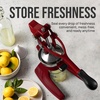 image:imageZulay Kitchen Cast Iron Juicer  Heavy Duty Manual Juicer with Detachable Strainers for Easy Cleaning Orange Juice Press for Citrus Fruits Perfect for Bartenders Juice Lovers amp Health EnthusiastsOriginal  Crimson Red