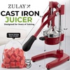 image:imageZulay Kitchen Cast Iron Juicer  Heavy Duty Manual Juicer with Detachable Strainers for Easy Cleaning Orange Juice Press for Citrus Fruits Perfect for Bartenders Juice Lovers amp Health EnthusiastsOriginal  Crimson Red