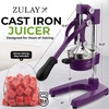 image:imageZulay Kitchen Cast Iron Juicer  Heavy Duty Manual Juicer with Detachable Strainers for Easy Cleaning Orange Juice Press for Citrus Fruits Perfect for Bartenders Juice Lovers amp Health EnthusiastsOriginal  Plum