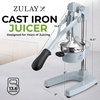 image:imageZulay Kitchen Cast Iron Juicer  Heavy Duty Manual Juicer with Detachable Strainers for Easy Cleaning Orange Juice Press for Citrus Fruits Perfect for Bartenders Juice Lovers amp Health EnthusiastsOriginal  Periwinkle