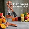 image:imageZulay Kitchen Cast Iron Juicer  Heavy Duty Manual Juicer with Detachable Strainers for Easy Cleaning Orange Juice Press for Citrus Fruits Perfect for Bartenders Juice Lovers amp Health EnthusiastsOriginal  Toffee Brown