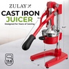 image:imageZulay Kitchen Cast Iron Juicer  Heavy Duty Manual Juicer with Detachable Strainers for Easy Cleaning Orange Juice Press for Citrus Fruits Perfect for Bartenders Juice Lovers amp Health EnthusiastsOriginal  Red