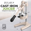 image:imageZulay Kitchen Cast Iron Juicer  Heavy Duty Manual Juicer with Detachable Strainers for Easy Cleaning Orange Juice Press for Citrus Fruits Perfect for Bartenders Juice Lovers amp Health EnthusiastsOriginal  Cream