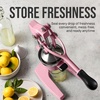 image:imageZulay Kitchen Cast Iron Juicer  Heavy Duty Manual Juicer with Detachable Strainers for Easy Cleaning Orange Juice Press for Citrus Fruits Perfect for Bartenders Juice Lovers amp Health EnthusiastsOriginal  Light Pink