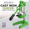 image:imageZulay Kitchen Cast Iron Juicer  Heavy Duty Manual Juicer with Detachable Strainers for Easy Cleaning Orange Juice Press for Citrus Fruits Perfect for Bartenders Juice Lovers amp Health EnthusiastsOriginal  Lime Green