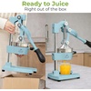 image:imageZulay Kitchen Cast Iron Juicer  Heavy Duty Manual Juicer with Detachable Strainers for Easy Cleaning Orange Juice Press for Citrus Fruits Perfect for Bartenders Juice Lovers amp Health EnthusiastsOriginal  Blue