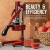 image:imageZulay Kitchen Cast Iron Juicer  Heavy Duty Manual Juicer with Detachable Strainers for Easy Cleaning Orange Juice Press for Citrus Fruits Perfect for Bartenders Juice Lovers amp Health EnthusiastsOriginal  Crimson Red