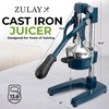 image:imageZulay Kitchen Cast Iron Juicer  Heavy Duty Manual Juicer with Detachable Strainers for Easy Cleaning Orange Juice Press for Citrus Fruits Perfect for Bartenders Juice Lovers amp Health EnthusiastsOriginal  Navy