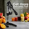 image:imageZulay Kitchen Cast Iron Juicer  Heavy Duty Manual Juicer with Detachable Strainers for Easy Cleaning Orange Juice Press for Citrus Fruits Perfect for Bartenders Juice Lovers amp Health EnthusiastsXL  Black