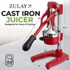 image:imageZulay Kitchen Cast Iron Juicer  Heavy Duty Manual Juicer with Detachable Strainers for Easy Cleaning Orange Juice Press for Citrus Fruits Perfect for Bartenders Juice Lovers amp Health EnthusiastsOriginal  Deep Red
