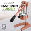 image:imageZulay Kitchen Cast Iron Juicer  Heavy Duty Manual Juicer with Detachable Strainers for Easy Cleaning Orange Juice Press for Citrus Fruits Perfect for Bartenders Juice Lovers amp Health EnthusiastsOriginal  Toffee Brown