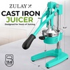 image:imageZulay Kitchen Cast Iron Juicer  Heavy Duty Manual Juicer with Detachable Strainers for Easy Cleaning Orange Juice Press for Citrus Fruits Perfect for Bartenders Juice Lovers amp Health EnthusiastsOriginal  Teal