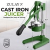 image:imageZulay Kitchen Cast Iron Juicer  Heavy Duty Manual Juicer with Detachable Strainers for Easy Cleaning Orange Juice Press for Citrus Fruits Perfect for Bartenders Juice Lovers amp Health EnthusiastsOriginal  Green