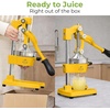 image:imageZulay Kitchen Cast Iron Juicer  Heavy Duty Manual Juicer with Detachable Strainers for Easy Cleaning Orange Juice Press for Citrus Fruits Perfect for Bartenders Juice Lovers amp Health EnthusiastsOriginal  Lemon Yellow
