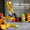 image:imageZulay Kitchen Cast Iron Juicer  Heavy Duty Manual Juicer with Detachable Strainers for Easy Cleaning Orange Juice Press for Citrus Fruits Perfect for Bartenders Juice Lovers amp Health EnthusiastsOriginal  Lemon Yellow