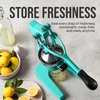 image:imageZulay Kitchen Cast Iron Juicer  Heavy Duty Manual Juicer with Detachable Strainers for Easy Cleaning Orange Juice Press for Citrus Fruits Perfect for Bartenders Juice Lovers amp Health EnthusiastsOriginal  Teal
