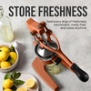 image:imageZulay Kitchen Cast Iron Juicer  Heavy Duty Manual Juicer with Detachable Strainers for Easy Cleaning Orange Juice Press for Citrus Fruits Perfect for Bartenders Juice Lovers amp Health EnthusiastsOriginal  Toffee Brown
