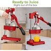 image:imageZulay Kitchen Cast Iron Juicer  Heavy Duty Manual Juicer with Detachable Strainers for Easy Cleaning Orange Juice Press for Citrus Fruits Perfect for Bartenders Juice Lovers amp Health EnthusiastsOriginal  Deep Red