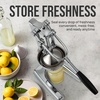 image:imageZulay Kitchen Cast Iron Juicer  Heavy Duty Manual Juicer with Detachable Strainers for Easy Cleaning Orange Juice Press for Citrus Fruits Perfect for Bartenders Juice Lovers amp Health EnthusiastsChrome  Chrome