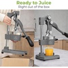 image:imageZulay Kitchen Cast Iron Juicer  Heavy Duty Manual Juicer with Detachable Strainers for Easy Cleaning Orange Juice Press for Citrus Fruits Perfect for Bartenders Juice Lovers amp Health EnthusiastsOriginal  Grey