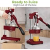 image:imageZulay Kitchen Cast Iron Juicer  Heavy Duty Manual Juicer with Detachable Strainers for Easy Cleaning Orange Juice Press for Citrus Fruits Perfect for Bartenders Juice Lovers amp Health EnthusiastsOriginal  Crimson Red