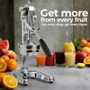 image:imageZulay Kitchen Cast Iron Juicer  Heavy Duty Manual Juicer with Detachable Strainers for Easy Cleaning Orange Juice Press for Citrus Fruits Perfect for Bartenders Juice Lovers amp Health EnthusiastsChrome  Chrome