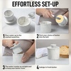 image:imageZulay Kitchen Ceramic Butter Dish with Lid For Countertop amp Stainless Steel Knife  Keeps Butter Soft amp Fresh  White Butter Dish with EasyGrip Knob Durable amp Everyday Butter Holder for Home  WhiteCrock  Marble