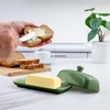 image:imageZulay Kitchen Ceramic Butter Dish with Lid For Countertop amp Stainless Steel Knife  Keeps Butter Soft amp Fresh  White Butter Dish with EasyGrip Knob Durable amp Everyday Butter Holder for Home  WhiteDish  Jade