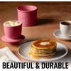 image:imageZulay Kitchen Ceramic Butter Dish with Lid For Countertop amp Stainless Steel Knife  Keeps Butter Soft amp Fresh  White Butter Dish with EasyGrip Knob Durable amp Everyday Butter Holder for Home  WhiteCrock  Dragonfruit