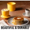image:imageZulay Kitchen Ceramic Butter Dish with Lid For Countertop amp Stainless Steel Knife  Keeps Butter Soft amp Fresh  White Butter Dish with EasyGrip Knob Durable amp Everyday Butter Holder for Home  WhiteCrock  Yellow