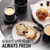image:imageZulay Kitchen Ceramic Butter Dish with Lid For Countertop amp Stainless Steel Knife  Keeps Butter Soft amp Fresh  White Butter Dish with EasyGrip Knob Durable amp Everyday Butter Holder for Home  WhiteCrock  Black Marble