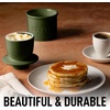 image:imageZulay Kitchen Ceramic Butter Dish with Lid For Countertop amp Stainless Steel Knife  Keeps Butter Soft amp Fresh  White Butter Dish with EasyGrip Knob Durable amp Everyday Butter Holder for Home  WhiteCrock  Jade
